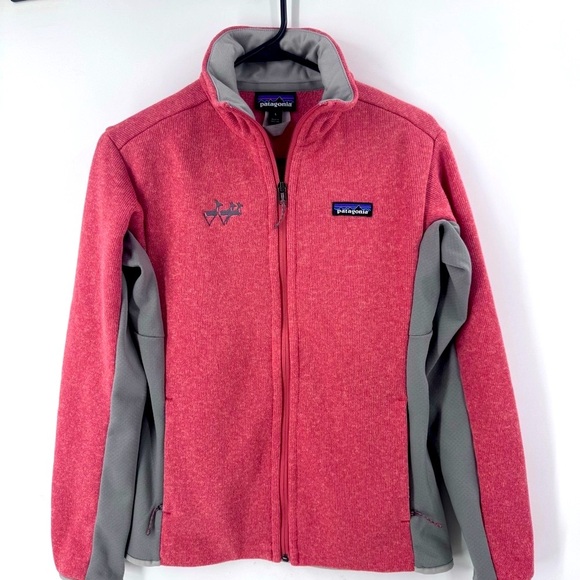 Patagonia Pink and Gray full Zip Jacket with Stand-Up Collar - Picture 2 of 7